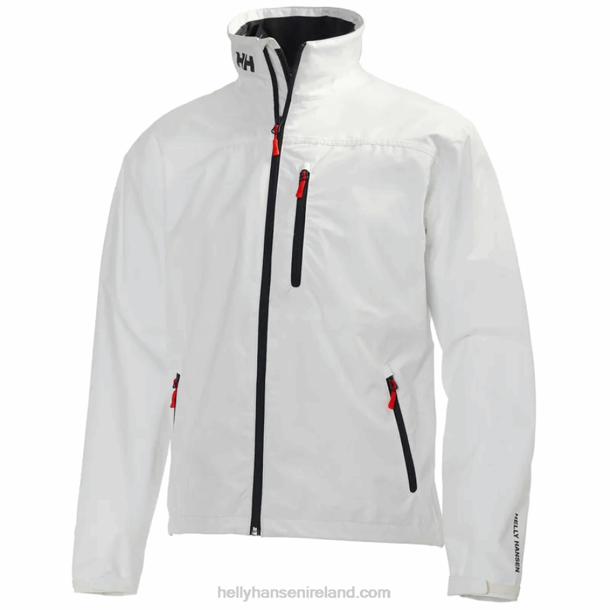 WHITE 8V222F29 Helly-Hansen MEN'S CREW SAILING JACKET