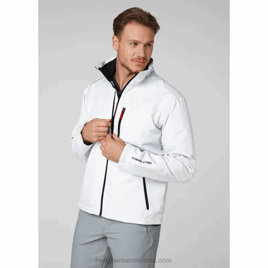 WHITE 8V222F29 Helly-Hansen MEN'S CREW SAILING JACKET