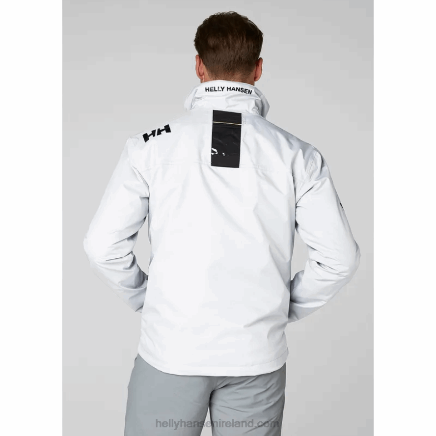 WHITE 8V222F29 Helly-Hansen MEN'S CREW SAILING JACKET