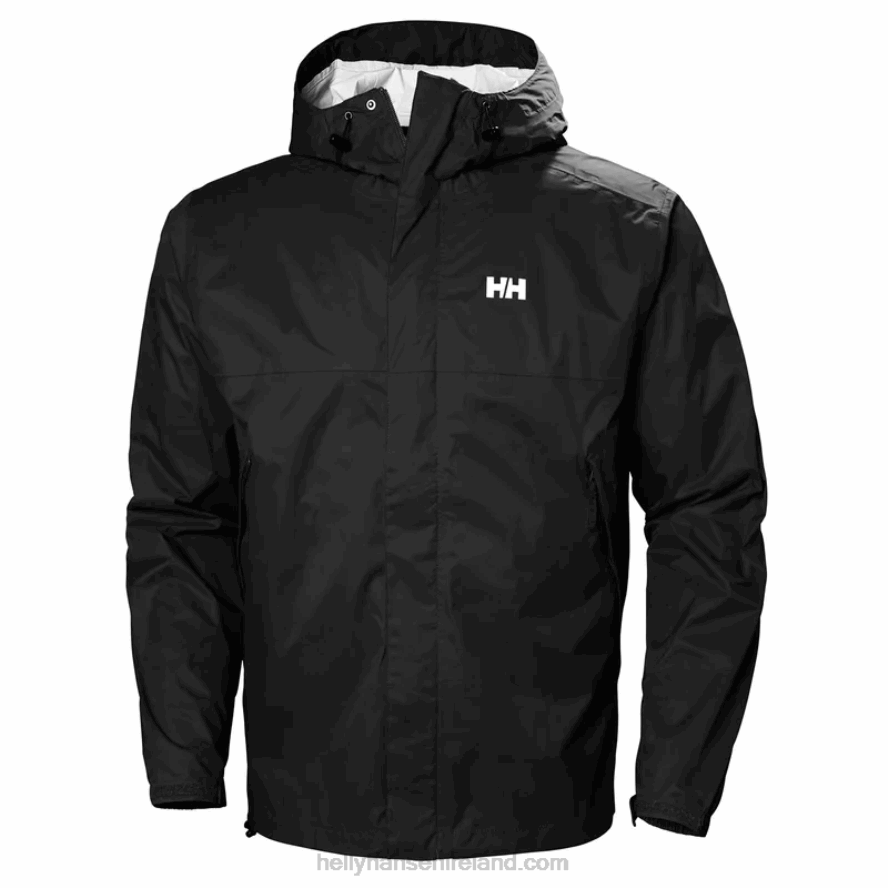 BLACK 8V222F166 Helly-Hansen MEN'S LOKE SHELL JACKET