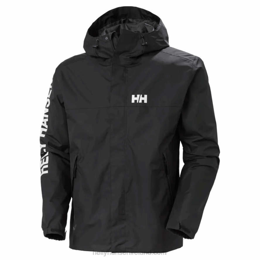 BLACK 8V222F198 Helly-Hansen MEN'S ERVIK JACKET