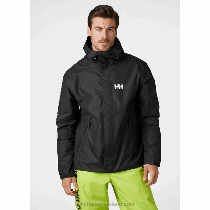 BLACK 8V222F198 Helly-Hansen MEN'S ERVIK JACKET