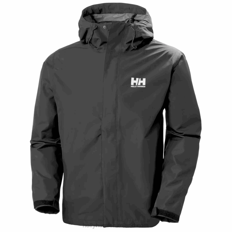 BLACK 8V222F208 Helly-Hansen MEN'S STRATOS WATERPROOF JACKET