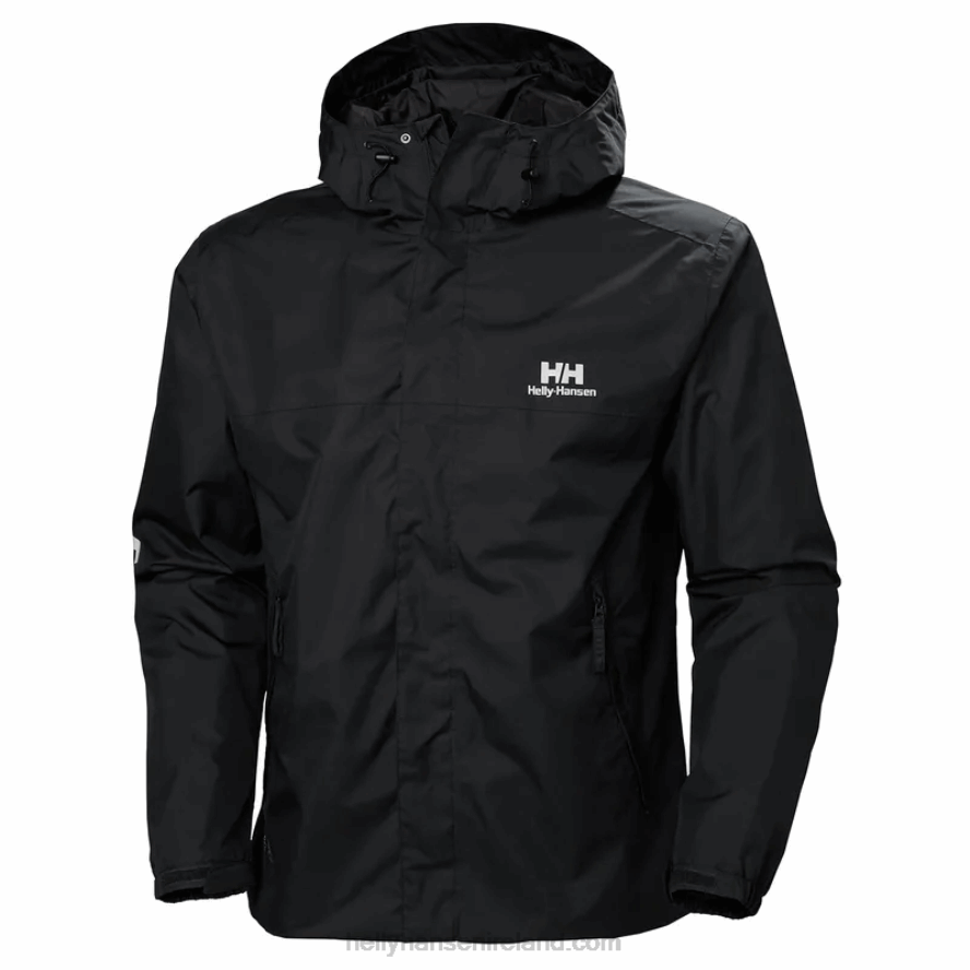 BLACK 8V222F287 Helly-Hansen Men's YU Ervik Shell Jacket