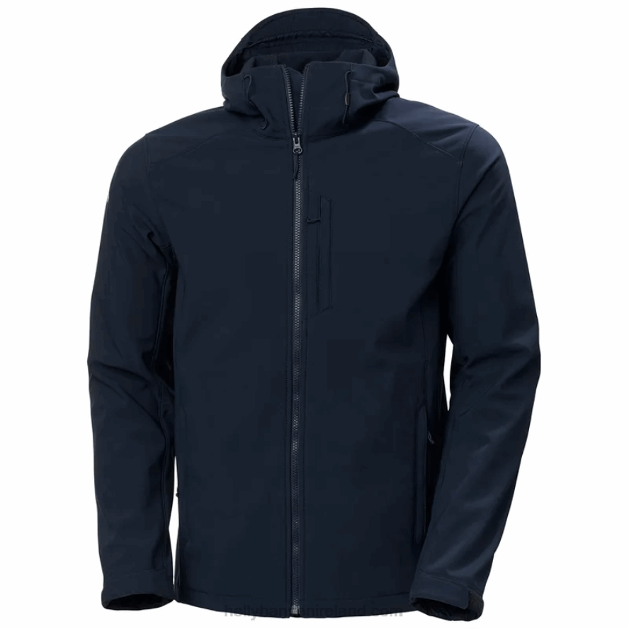 NAVY 8V222F203 Helly-Hansen MEN'S PARAMUNT HOODED SOFTSHELL JACKET