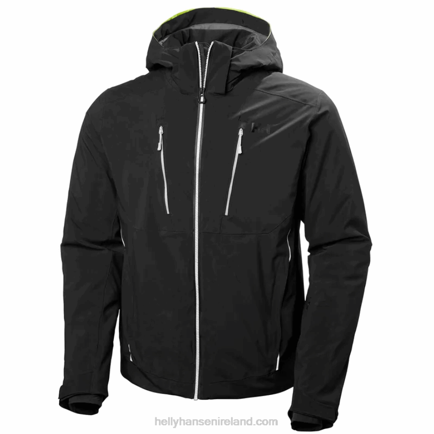 BLACK 8V222F412 Helly-Hansen MEN'S ALPHA 3.0 SKI JACKET