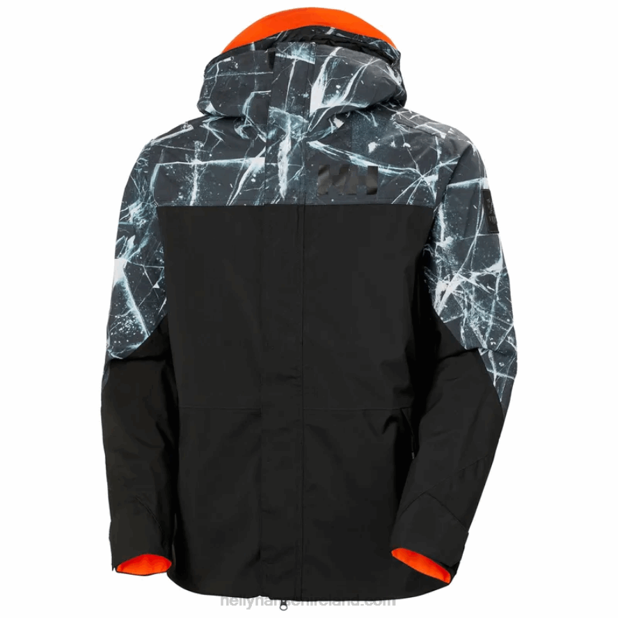 BLACK ICE 8V222F207 Helly-Hansen MEN'S ULLR D SHELL SKI JACKET