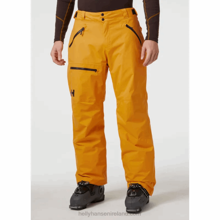 NEON ORANGE 8V222F744 Helly-Hansen MEN'S SOGN CARGO SKI PANTS