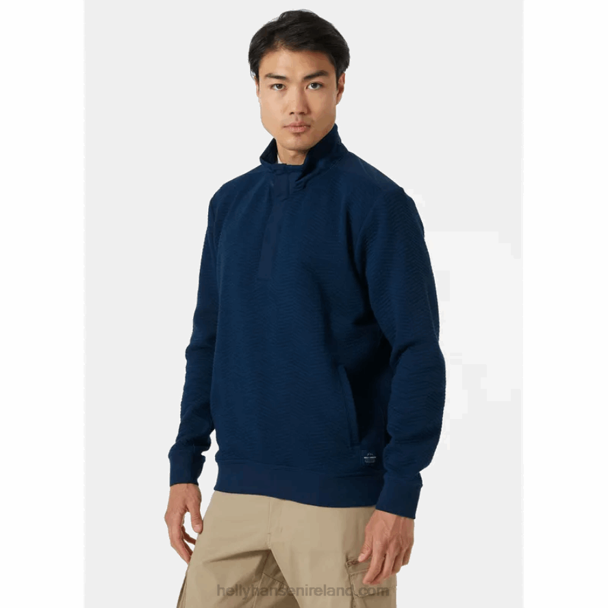 BLACK 8V222F504 Helly-Hansen MEN'S LILLO SNAP OUTDOOR SWEATER