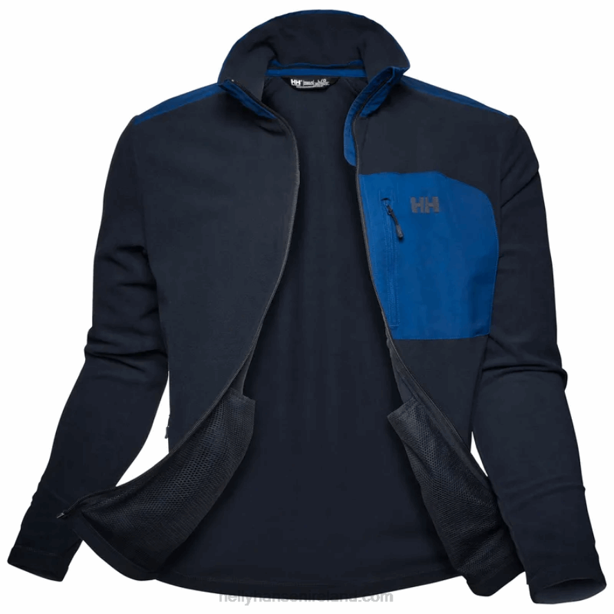 BLUE FOG 8V222F473 Helly-Hansen MEN'S DAYBREAKER BLOCK MICROFLEECE JACKET