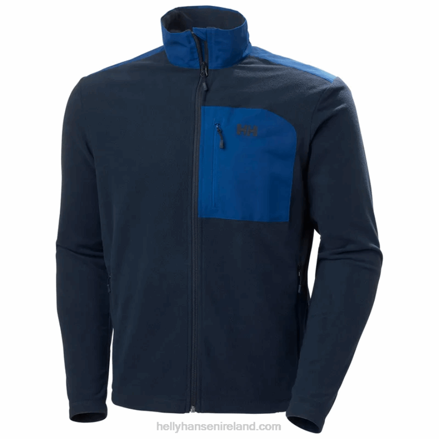 BLUE FOG 8V222F473 Helly-Hansen MEN'S DAYBREAKER BLOCK MICROFLEECE JACKET