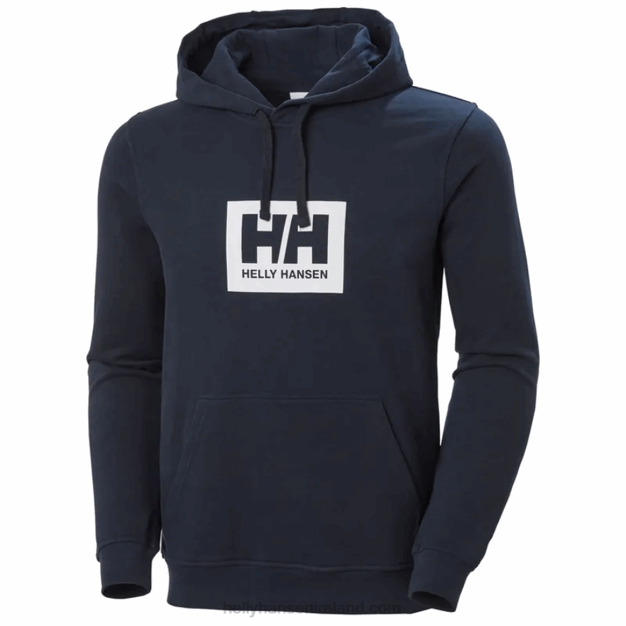 BLACK 8V222F801 Helly-Hansen MEN'S HH BOX HOODIE