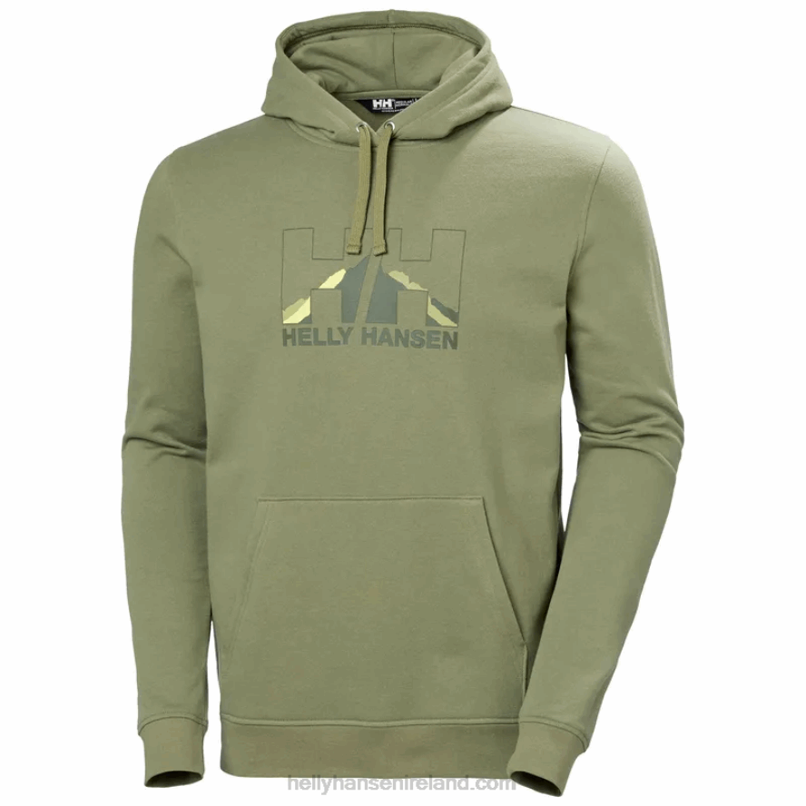 EBONY 8V222F781 Helly-Hansen MEN'S NORD GRAPHIC PULLOVER HOODIE