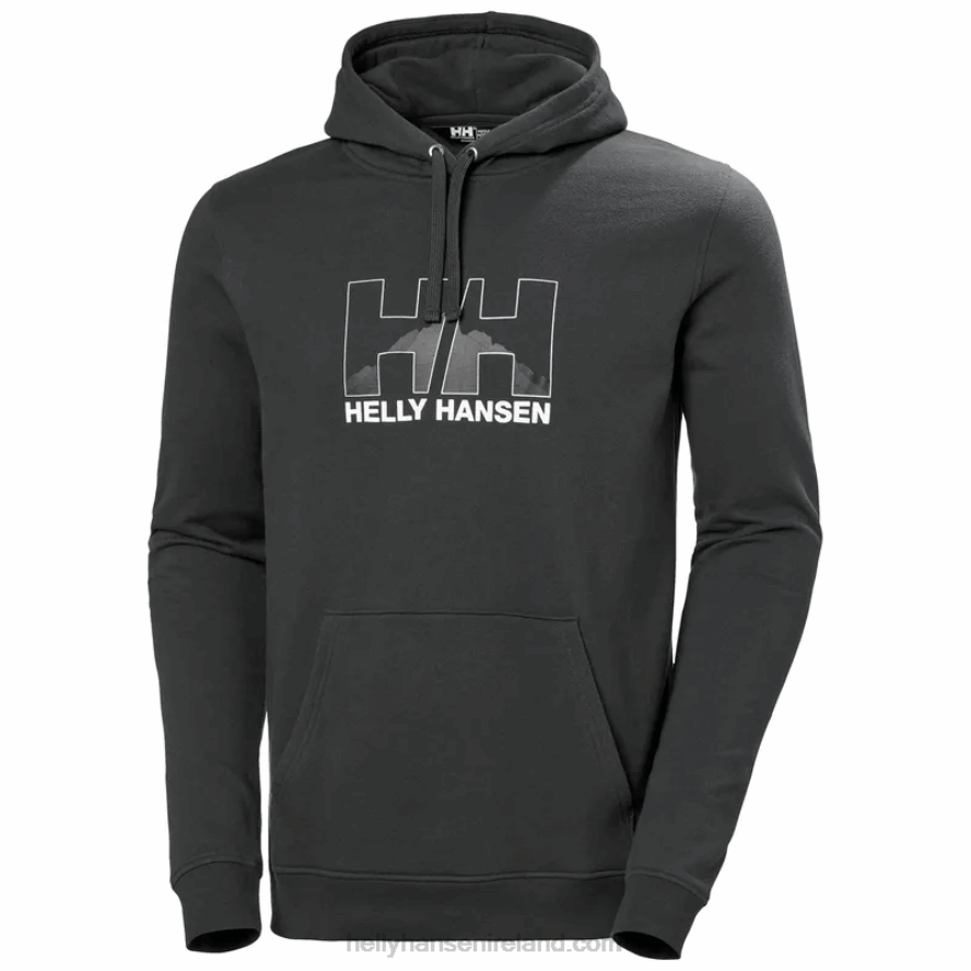 GREY MELANG 8V222F786 Helly-Hansen MEN'S NORD GRAPHIC PULLOVER HOODIE