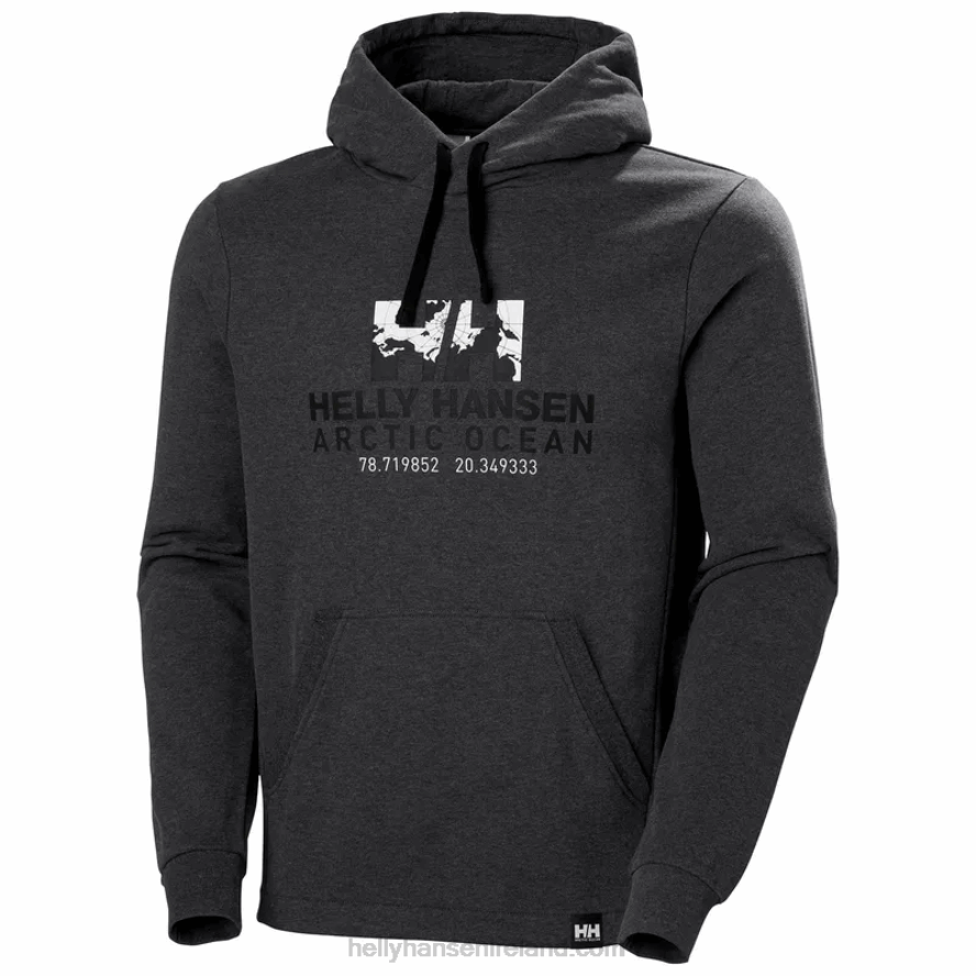 NAVY 8V222F802 Helly-Hansen MEN'S ARCTIC OCEAN ORGANIC COTTON HOODIE