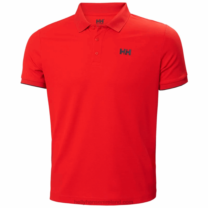 WHITE 8V222F977 Helly-Hansen MEN'S OCEAN QUICK-DRY POLO