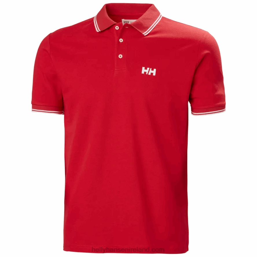 WHITE 8V222F998 Helly-Hansen MEN'S GENOVA POLO