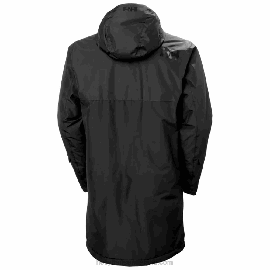 BLACK 8V222F235 Helly-Hansen MEN'S RIGGING INSULATED RAINCOAT