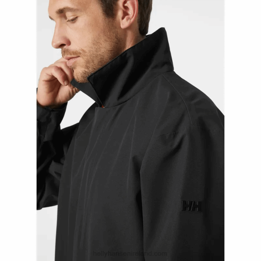 BLACK 8V222F252 Helly-Hansen MEN'S VIKA RAINCOAT