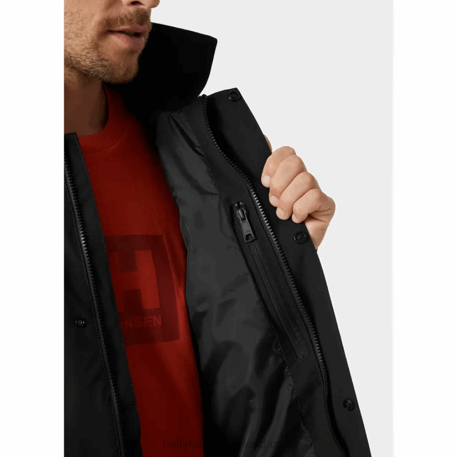 BLACK 8V222F252 Helly-Hansen MEN'S VIKA RAINCOAT