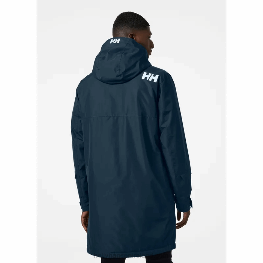 NAVY 8V222F236 Helly-Hansen MEN'S RIGGING INSULATED RAINCOAT