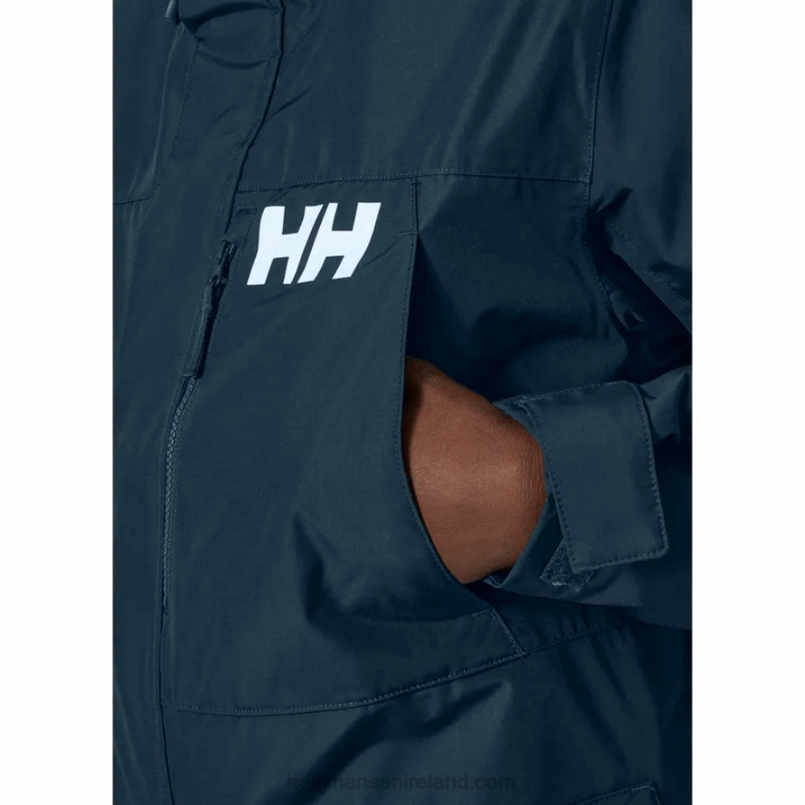 NAVY 8V222F236 Helly-Hansen MEN'S RIGGING INSULATED RAINCOAT
