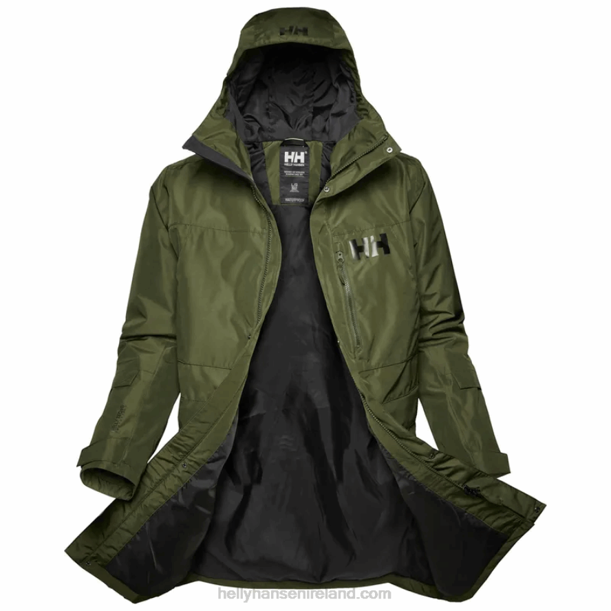 UTILITY GRE 8V222F234 Helly-Hansen MEN'S RIGGING INSULATED RAINCOAT