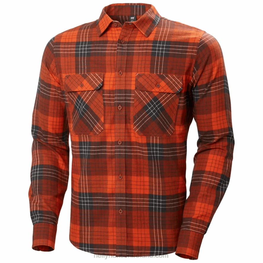 DEEP STEEL 8V222F1018 Helly-Hansen MEN'S LOKKA ORGANIC FLANNEL SHIRT
