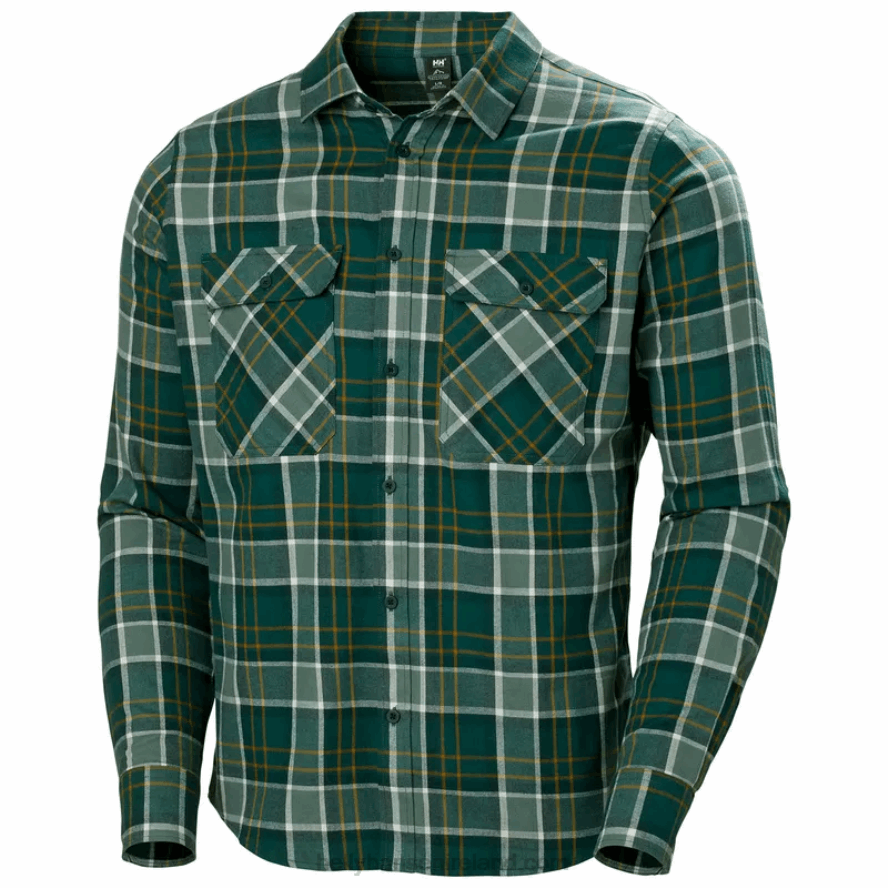SPRUCE STRI 8V222F1021 Helly-Hansen MEN'S LOKKA ORGANIC FLANNEL SHIRT