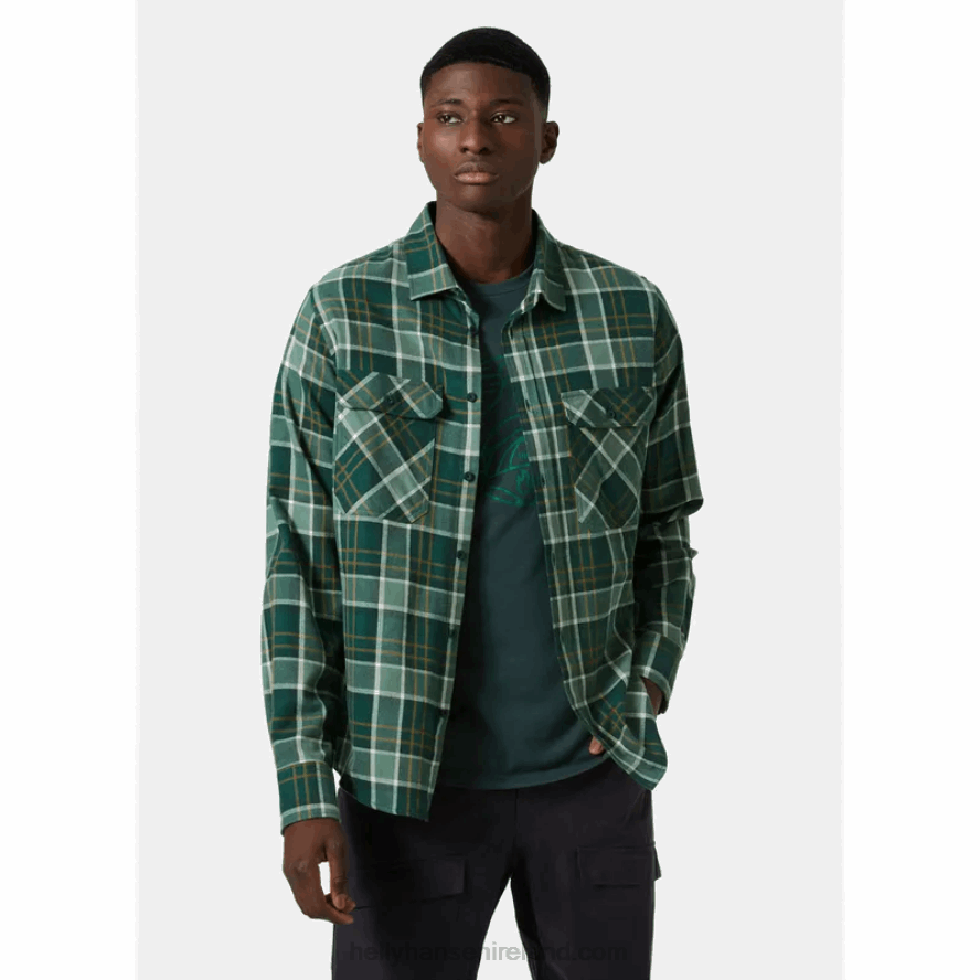 SPRUCE STRI 8V222F1021 Helly-Hansen MEN'S LOKKA ORGANIC FLANNEL SHIRT