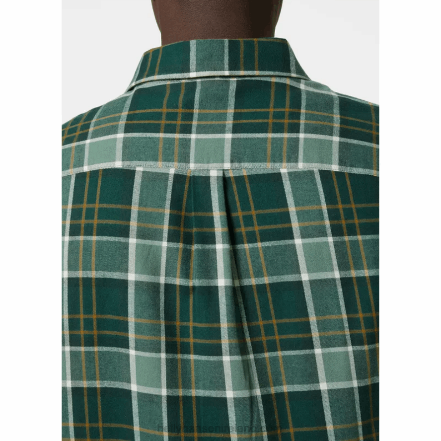 SPRUCE STRI 8V222F1021 Helly-Hansen MEN'S LOKKA ORGANIC FLANNEL SHIRT