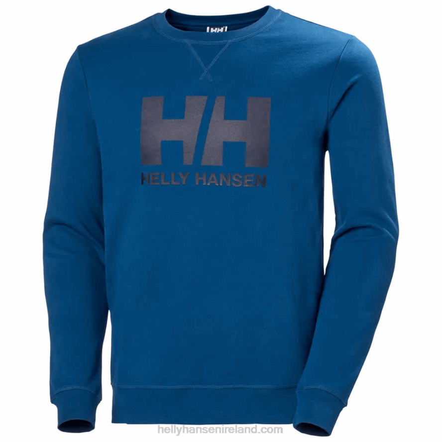 AZURITE 8V222F805 Helly-Hansen MEN'S HH LOGO CREW SWEATSHIRT