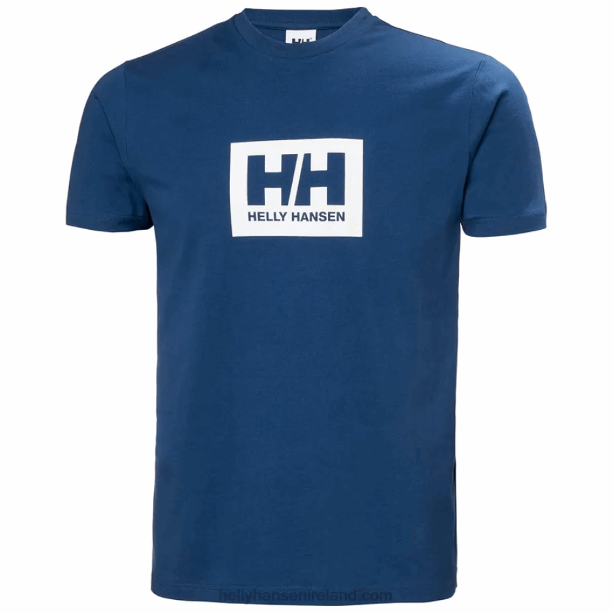 AZURITE 8V222F868 Helly-Hansen MEN'S HH BOX T-SHIRT