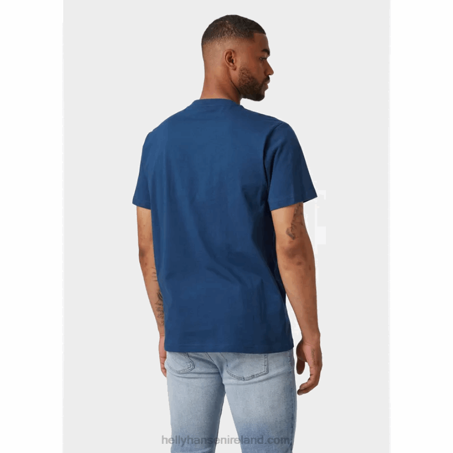 AZURITE 8V222F868 Helly-Hansen MEN'S HH BOX T-SHIRT