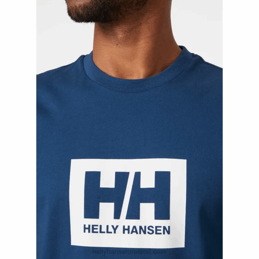 AZURITE 8V222F868 Helly-Hansen MEN'S HH BOX T-SHIRT