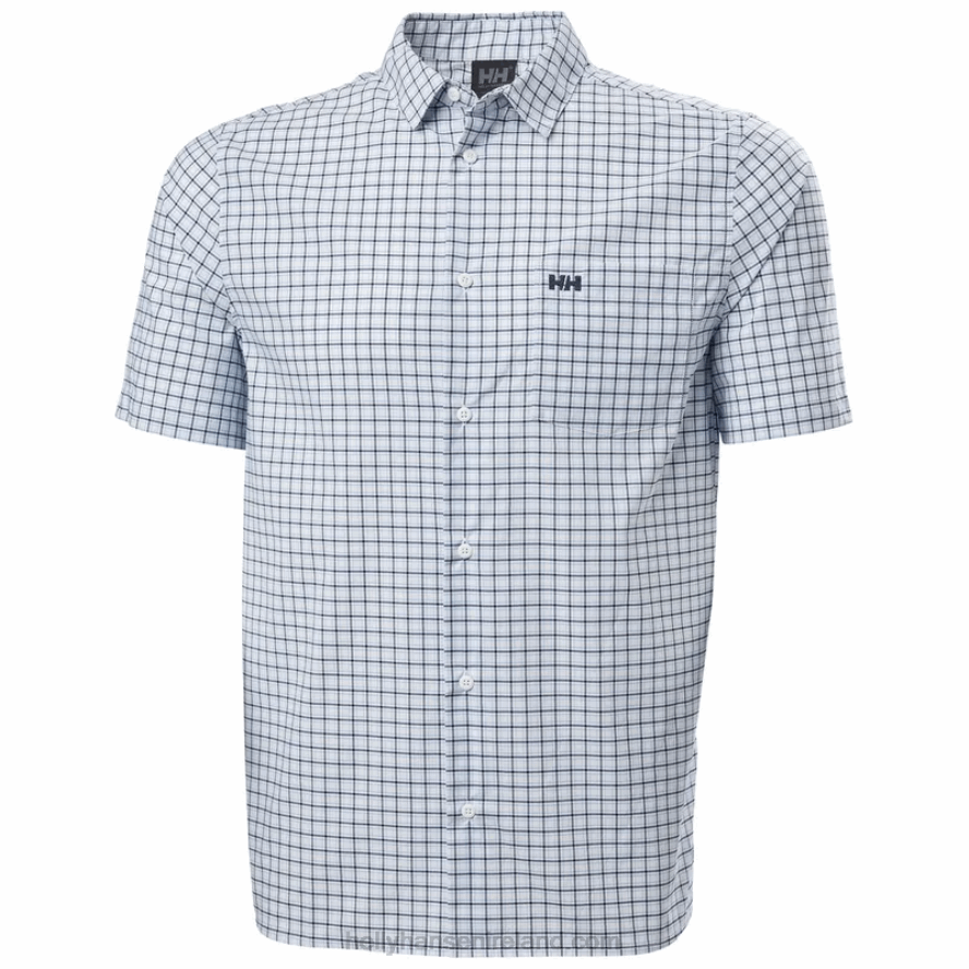 AZURITE 8V222F907 Helly-Hansen MEN'S FJORD QUICK-DRY SHORT-SLEEVE SHIRT 2.0