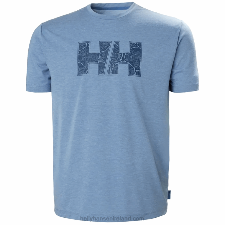 BLUE FOG ME 8V222F847 Helly-Hansen MEN'S SKOG RECYCLED GRAPHIC T-SHIRT