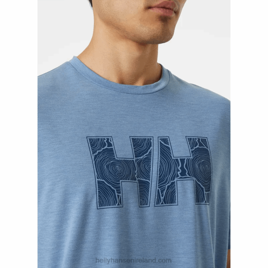BLUE FOG ME 8V222F847 Helly-Hansen MEN'S SKOG RECYCLED GRAPHIC T-SHIRT