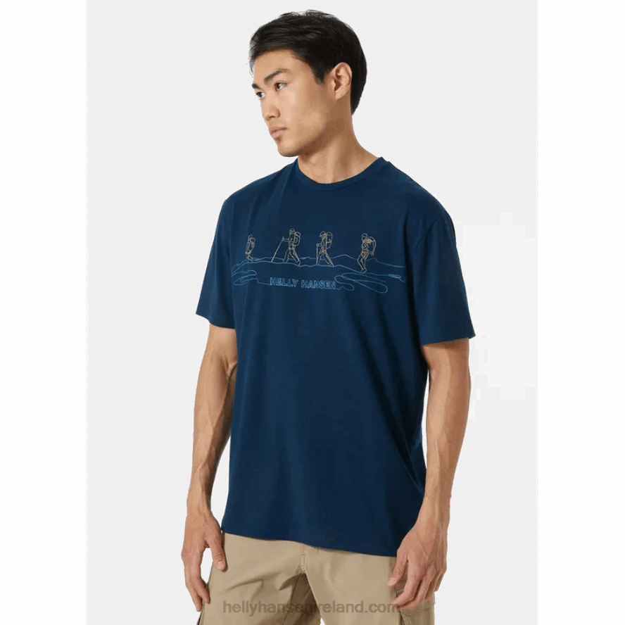 SPRUCE MELA 8V222F845 Helly-Hansen MEN'S SKOG RECYCLED GRAPHIC T-SHIRT