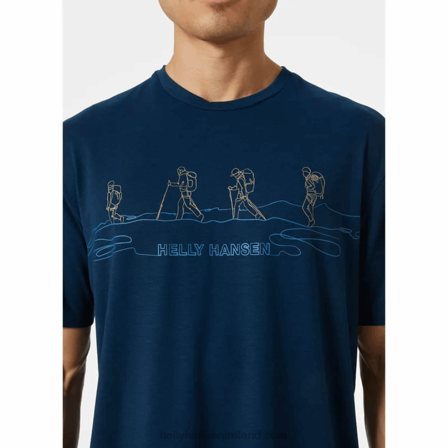 SPRUCE MELA 8V222F845 Helly-Hansen MEN'S SKOG RECYCLED GRAPHIC T-SHIRT