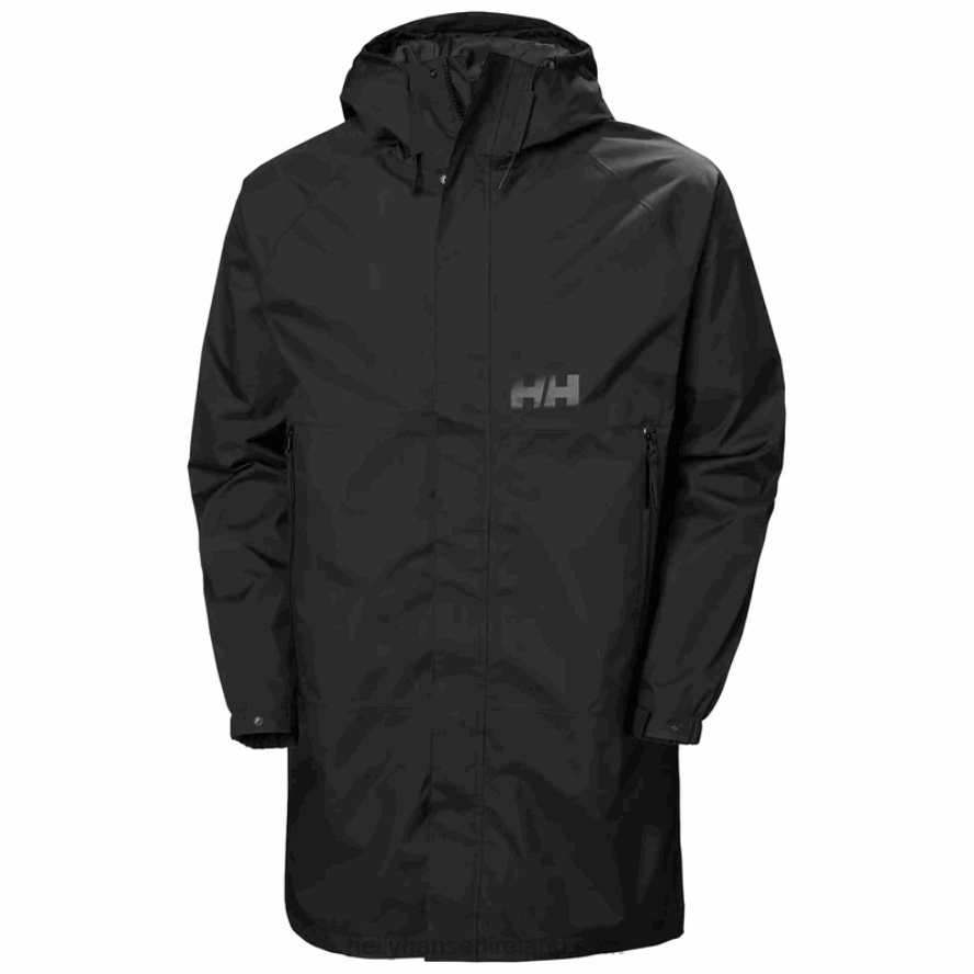BLACK 8V222F273 Helly-Hansen MEN'S ACTIVE LONG COAT