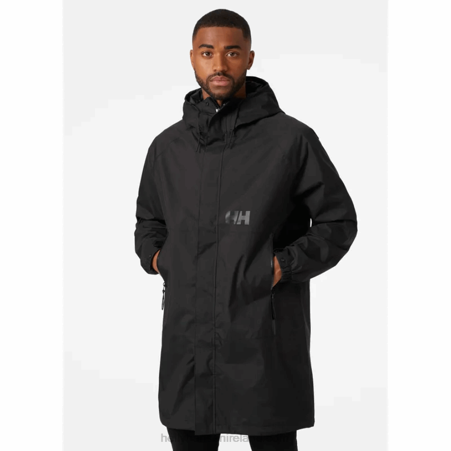 BLACK 8V222F273 Helly-Hansen MEN'S ACTIVE LONG COAT