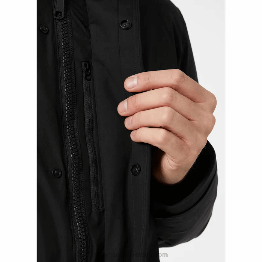 BLACK 8V222F350 Helly-Hansen MEN'S URBAN PROFESSIONAL DOWN COAT