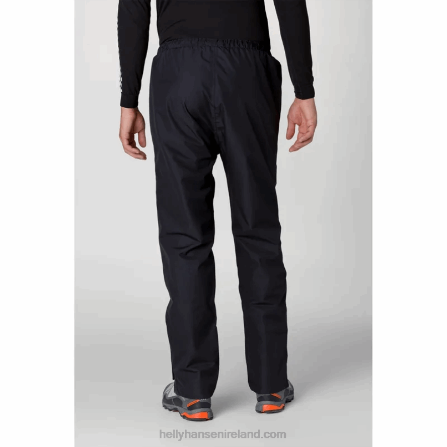 BLACK 8V222F658 Helly-Hansen MEN'S SEVEN J RAIN PANTS