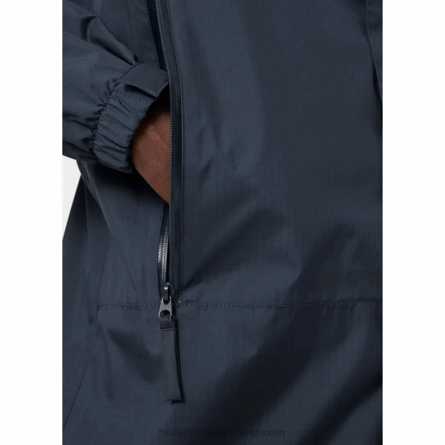 NAVY 8V222F274 Helly-Hansen MEN'S ACTIVE LONG COAT