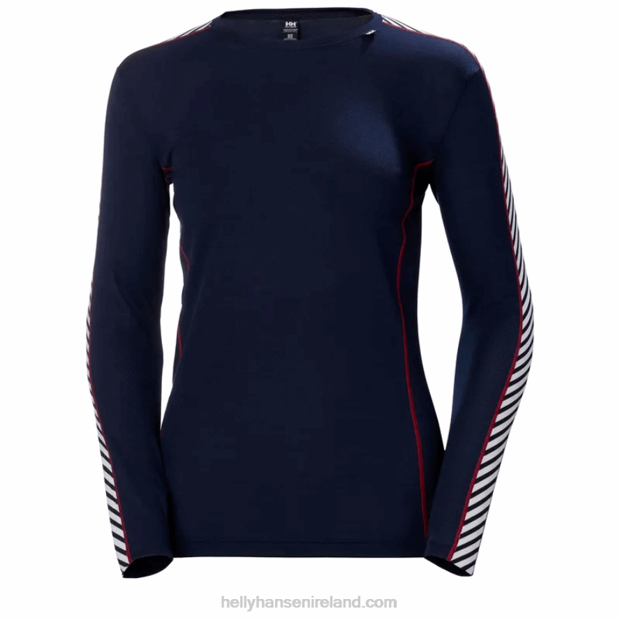 BLACK 8V222F2082 Helly-Hansen WOMEN'S HH LIFA LONG-SLEEVE CREW BASE LAYER