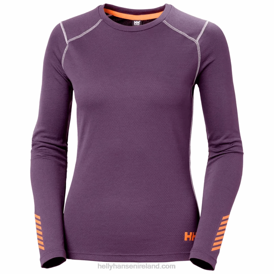 EBONY 8V222F2075 Helly-Hansen WOMEN'S LIFA ACTIVE CREW BASE LAYER
