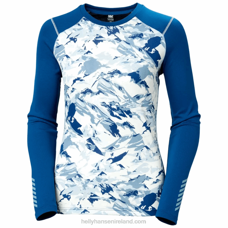 JADEST 8V222F2090 Helly-Hansen WOMEN'S LIFA ACTIVE GRAPHIC CREW BASE LAYER