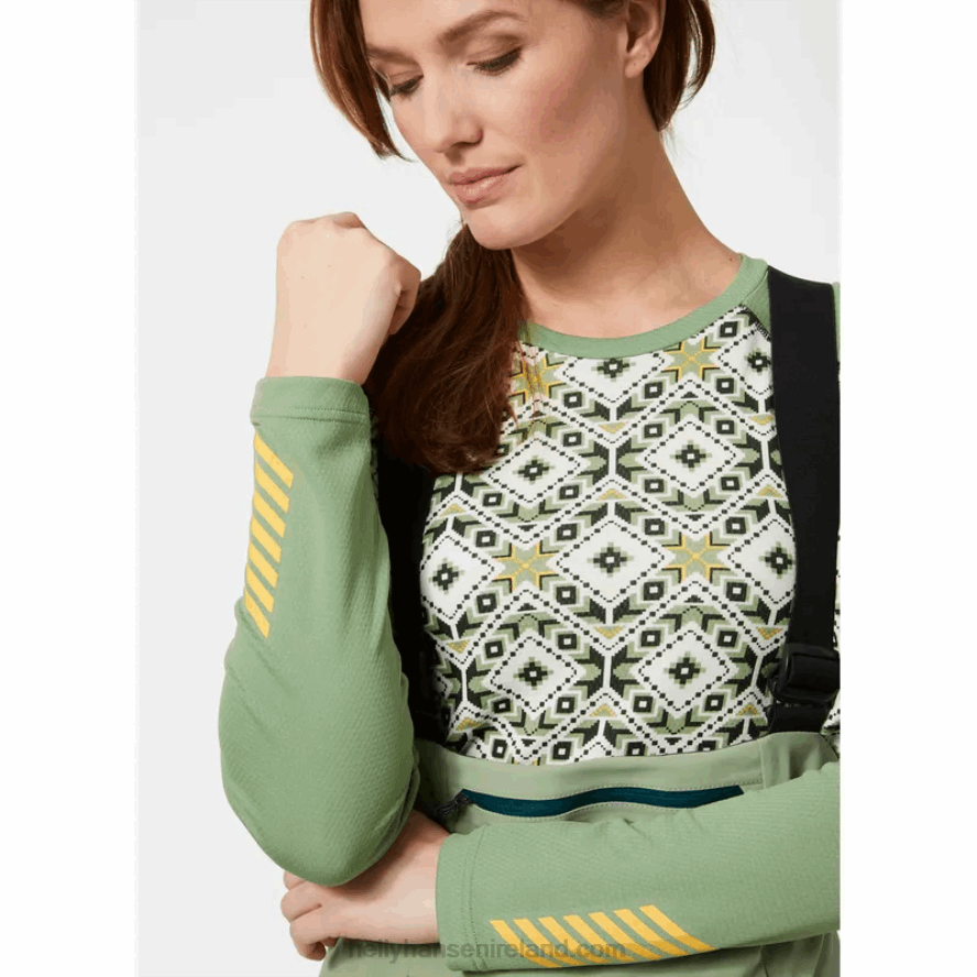 OFF WHITE S 8V222F2089 Helly-Hansen WOMEN'S LIFA ACTIVE GRAPHIC CREW BASE LAYER