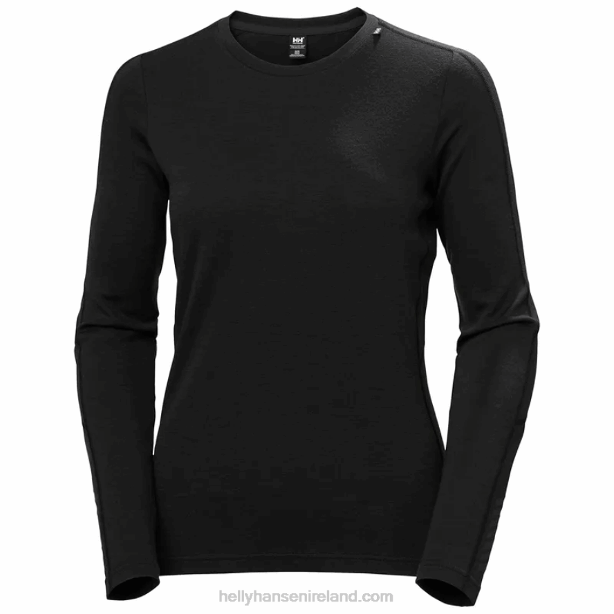BLUE FOG 8V222F2062 Helly-Hansen WOMEN'S LIFA MERINO 2-IN-1 LIGHTWEIGHT CREW BASE LAYER